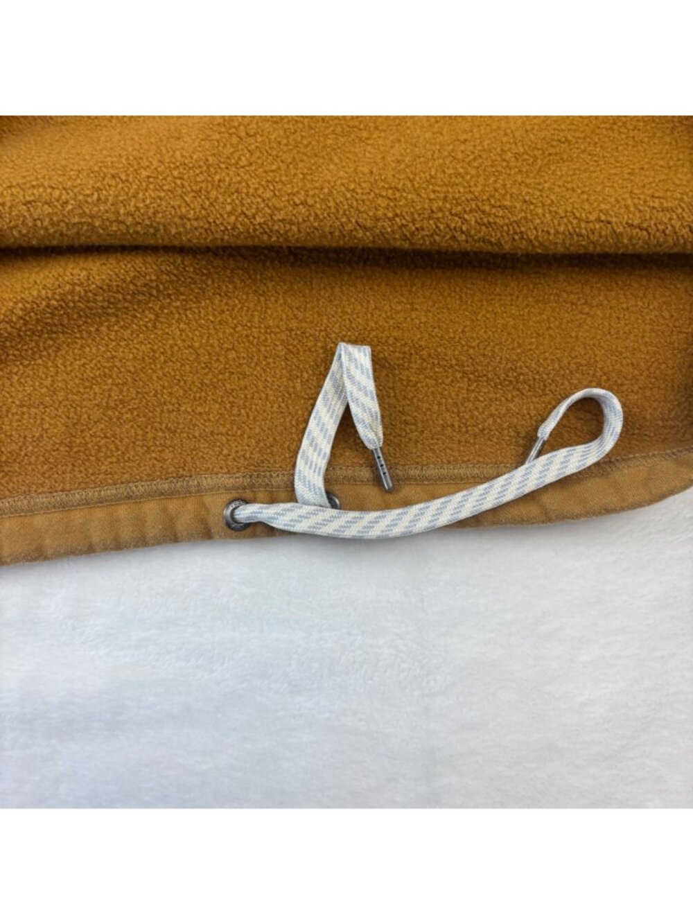 Vuori M Mustard Camel Crew Oversized Fleece Pullover Sweatshirt Organic Cotton - Picture 4 of 5